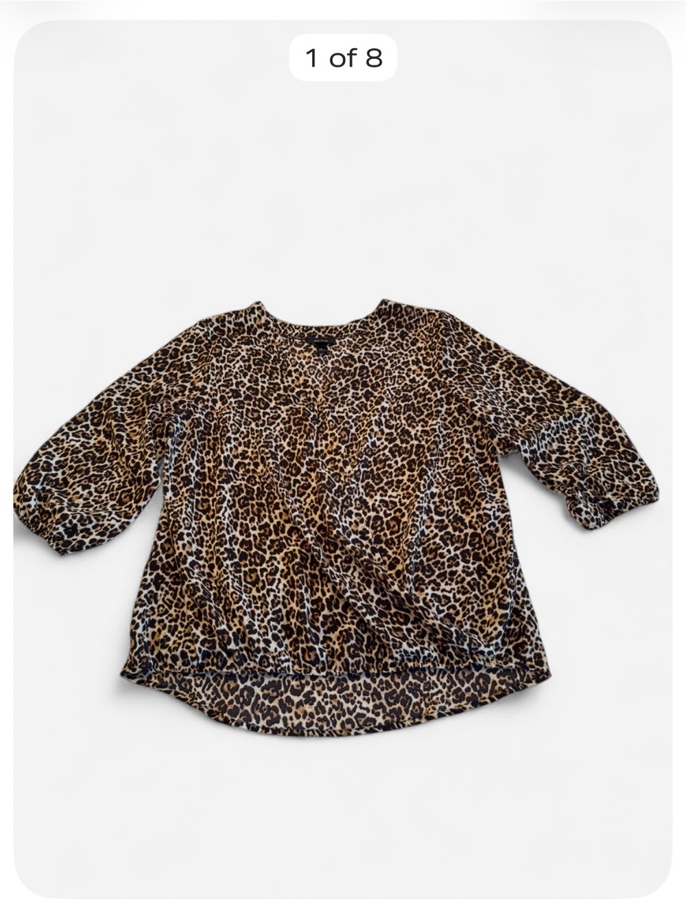 ALYX Women’s Large Leopard Print Wrap Style Blouse